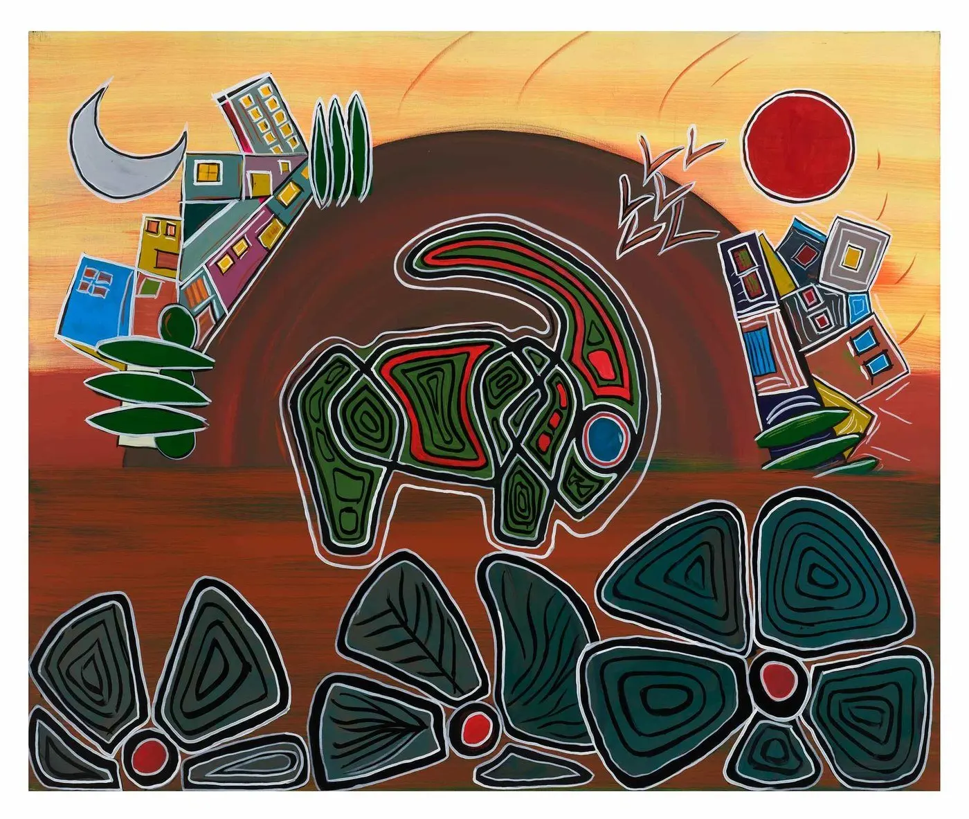 The Amber Menagerie — Calendar series, acrylic on canvas by Pedram Bohluli
