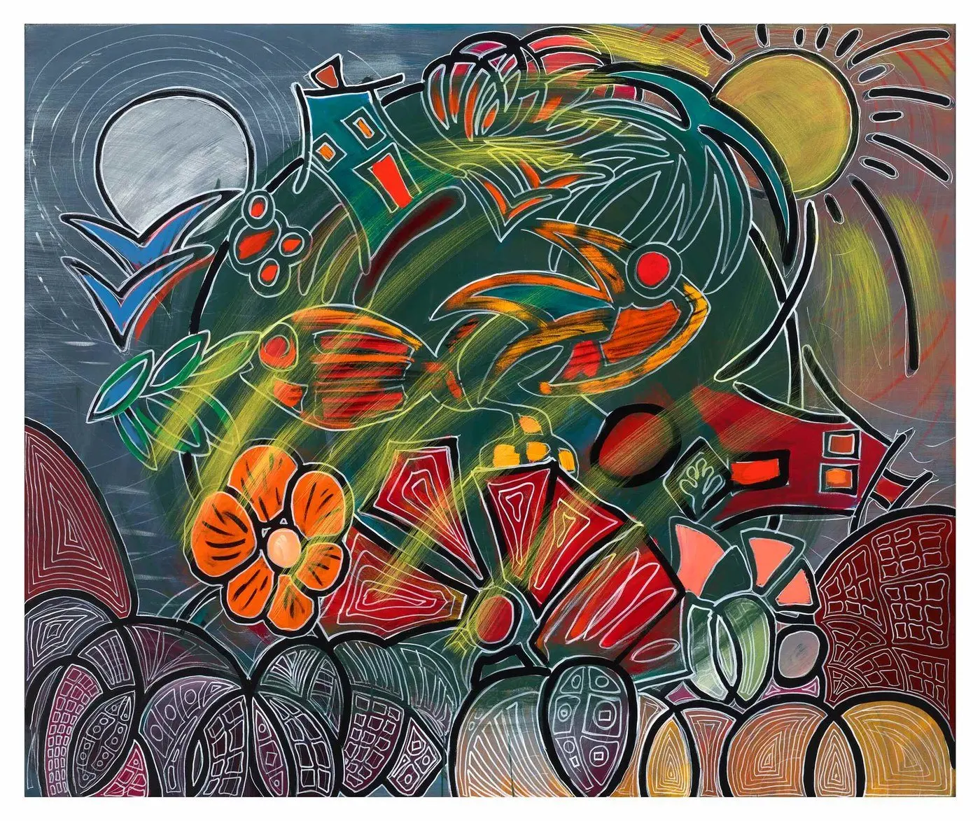 Wheel of Seasons — Calendar series, acrylic on canvas by Pedram Bohluli