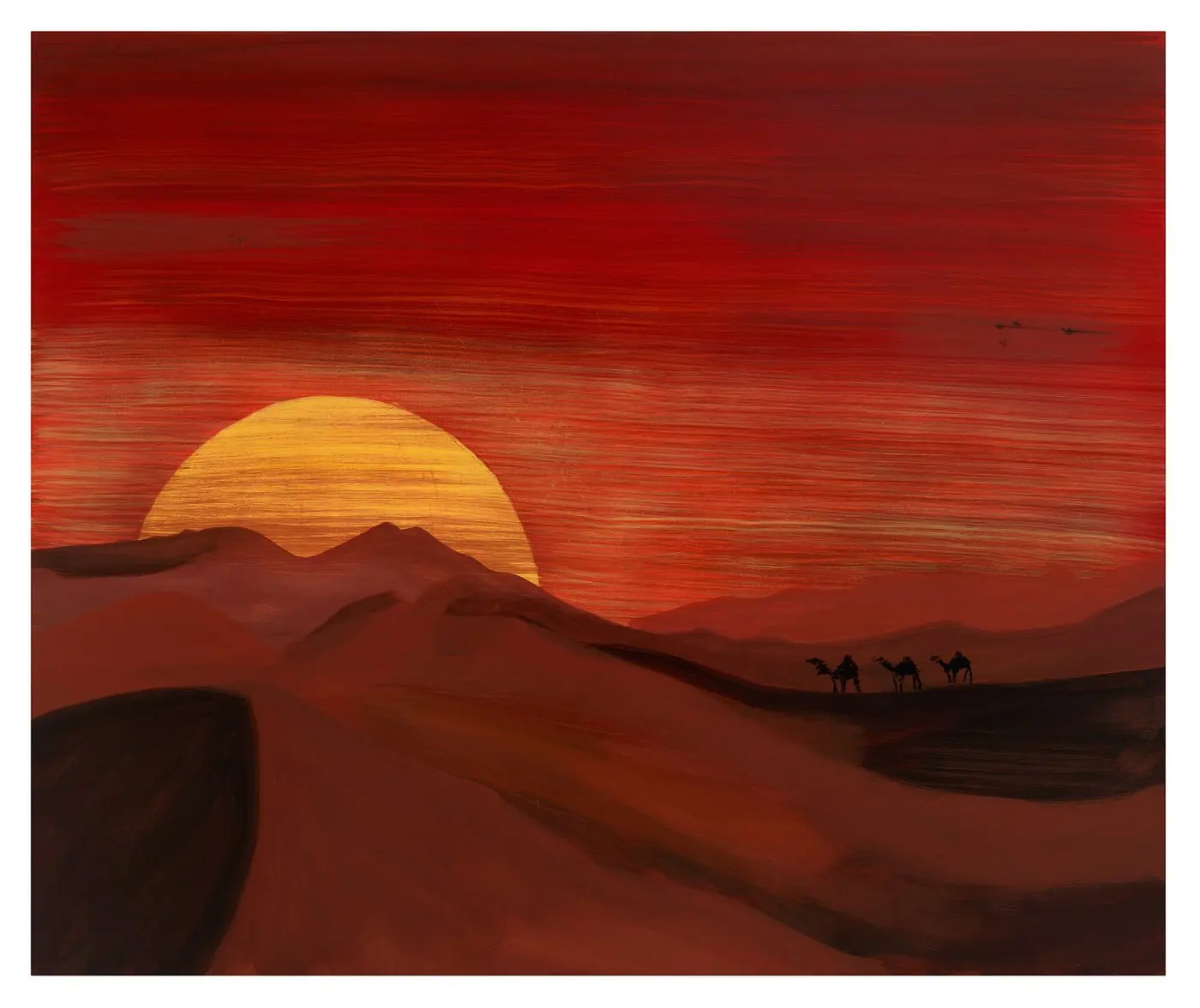 Caravan of Dusk — Singulart series, acrylic on canvas by Pedram Bohluli