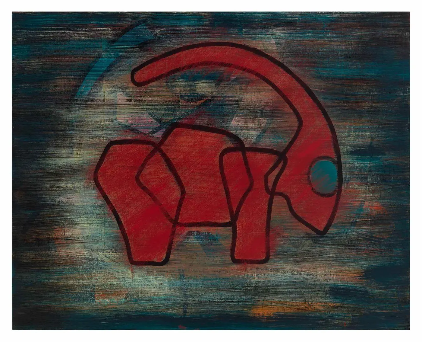 Crimson Passage — Inception series, acrylic on canvas by Pedram Bohluli