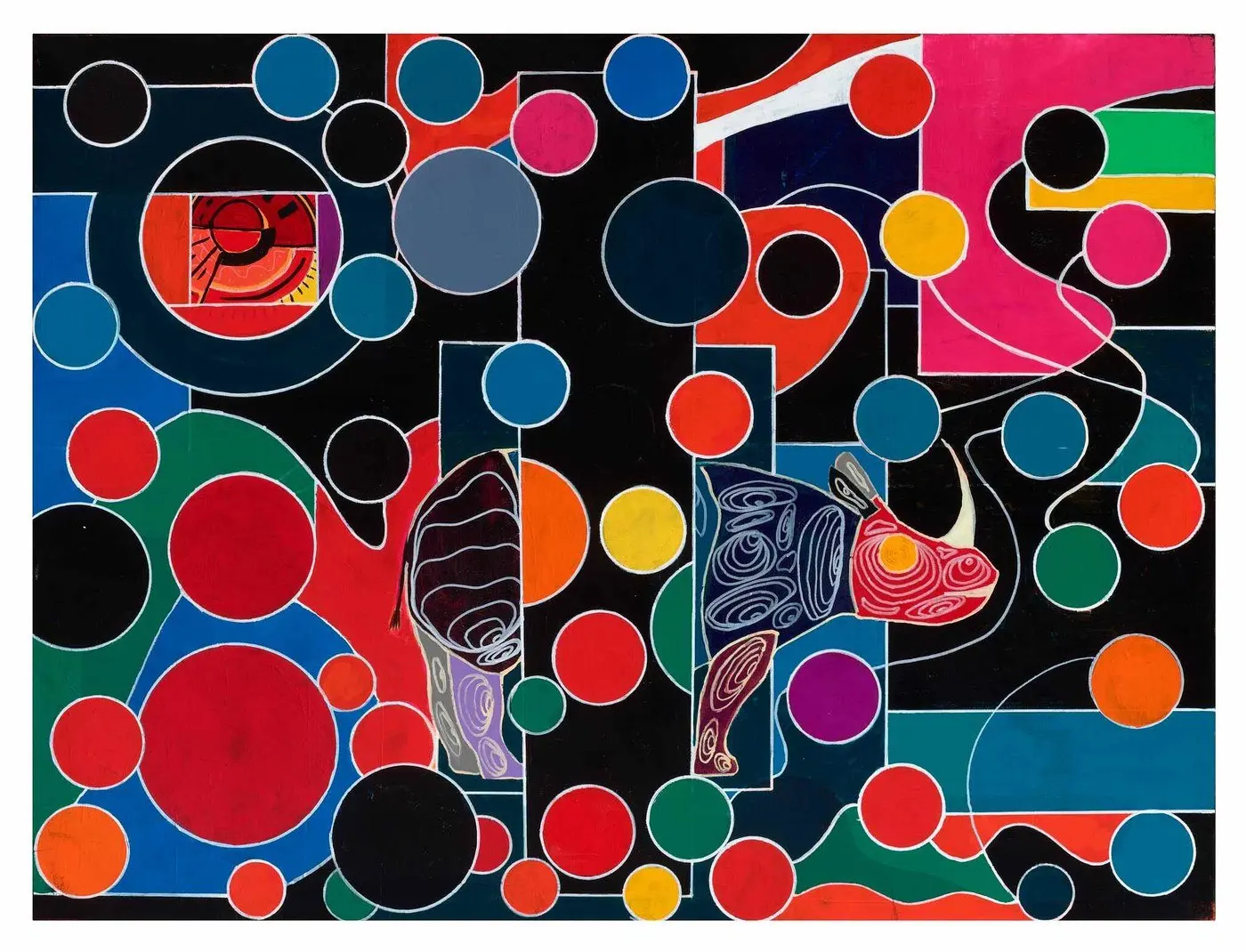 Garden of Signals — Inception series, acrylic on canvas by Pedram Bohluli