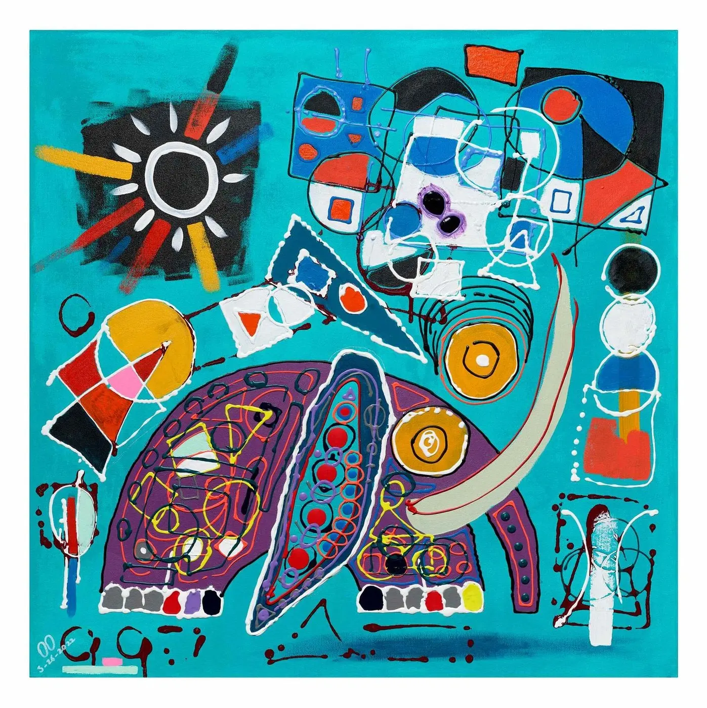 The Playful Logic — Inception series, acrylic on canvas by Pedram Bohluli