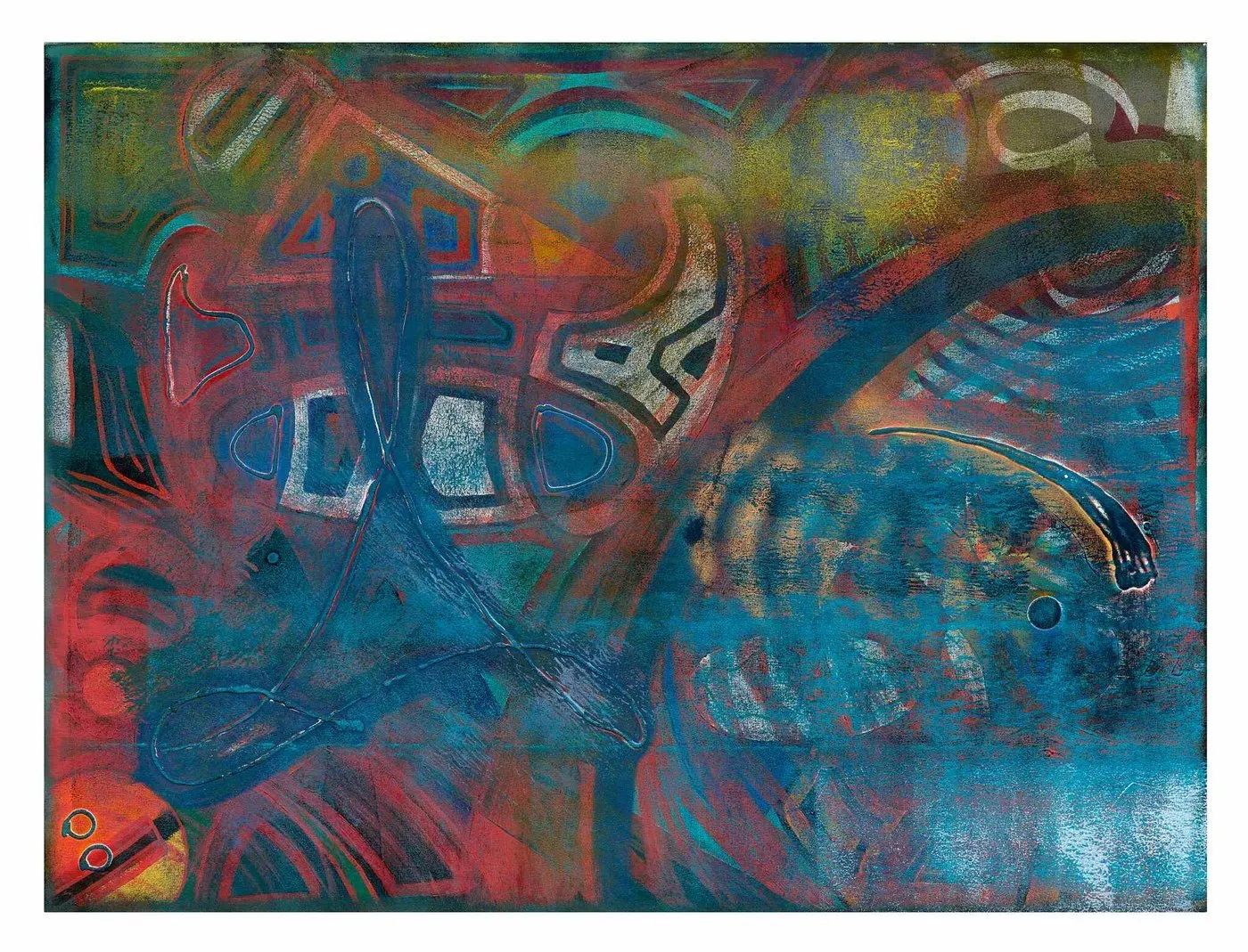 Mirage in Indigo — Inception series, acrylic on canvas by Pedram Bohluli