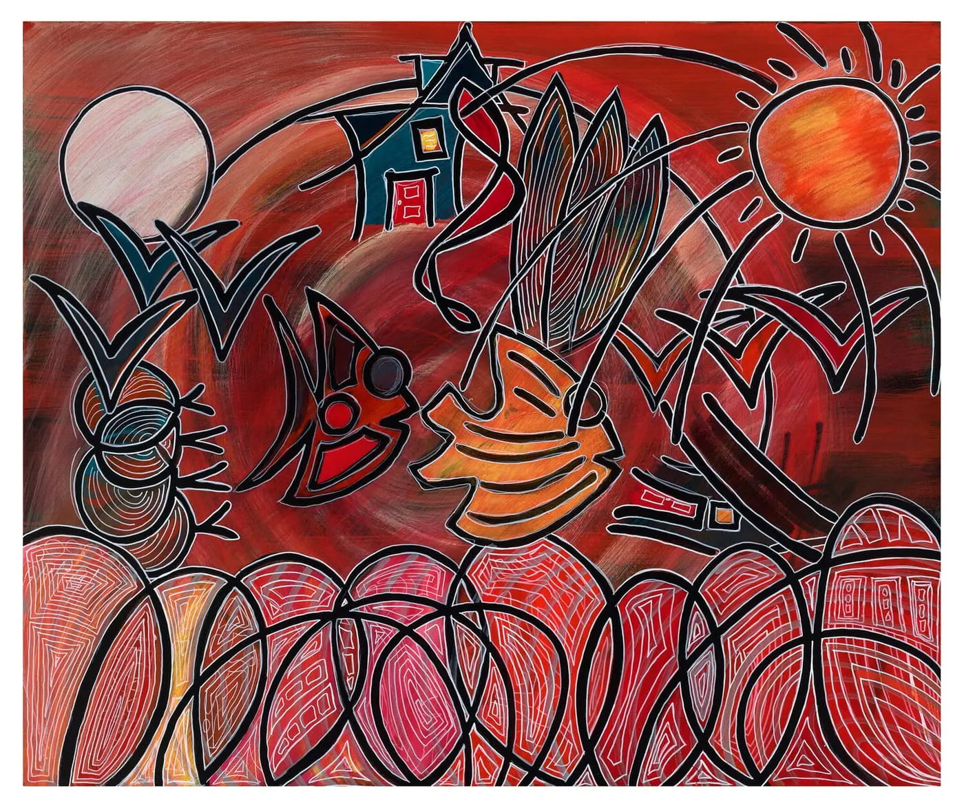 Silent Equinox — Singulart series, acrylic on canvas by Pedram Bohluli