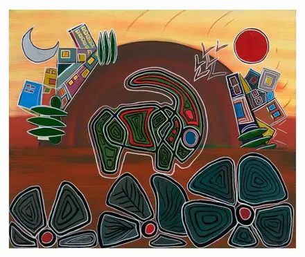 The Amber Menagerie — Calendar series, acrylic on canvas by Pedram Bohluli