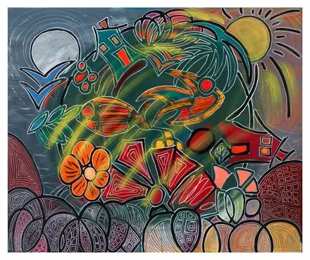 Wheel of Seasons — Calendar series, acrylic on canvas by Pedram Bohluli