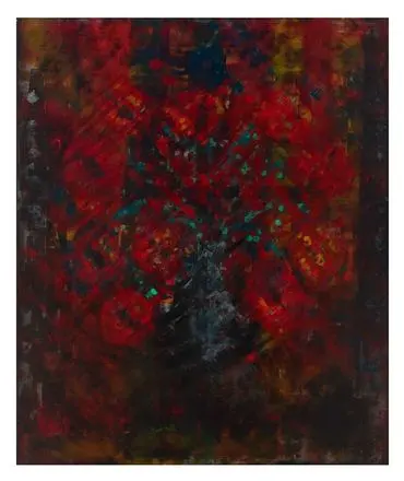 Ember Rain — Shadow series, acrylic on canvas by Pedram Bohluli