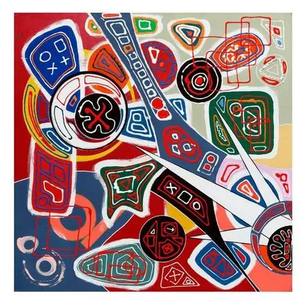 Syntax Collapse — Singulart series, acrylic on canvas by Pedram Bohluli