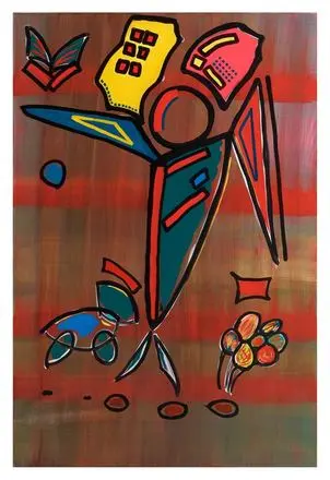 Messenger of Dawn — Wonder series, acrylic on canvas by Pedram Bohluli