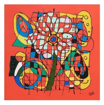 The Red Carnival — Wonder series, acrylic on canvas by Pedram Bohluli