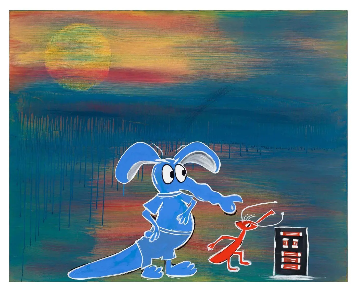 Azure Guardian — Wonder series, acrylic on canvas by Pedram Bohluli