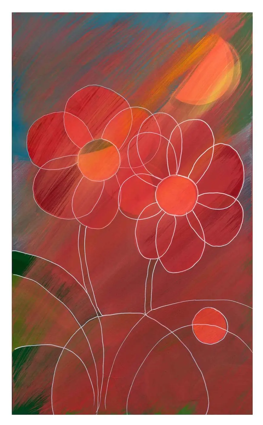 Blooming Dusk — Wonder series, acrylic on canvas by Pedram Bohluli