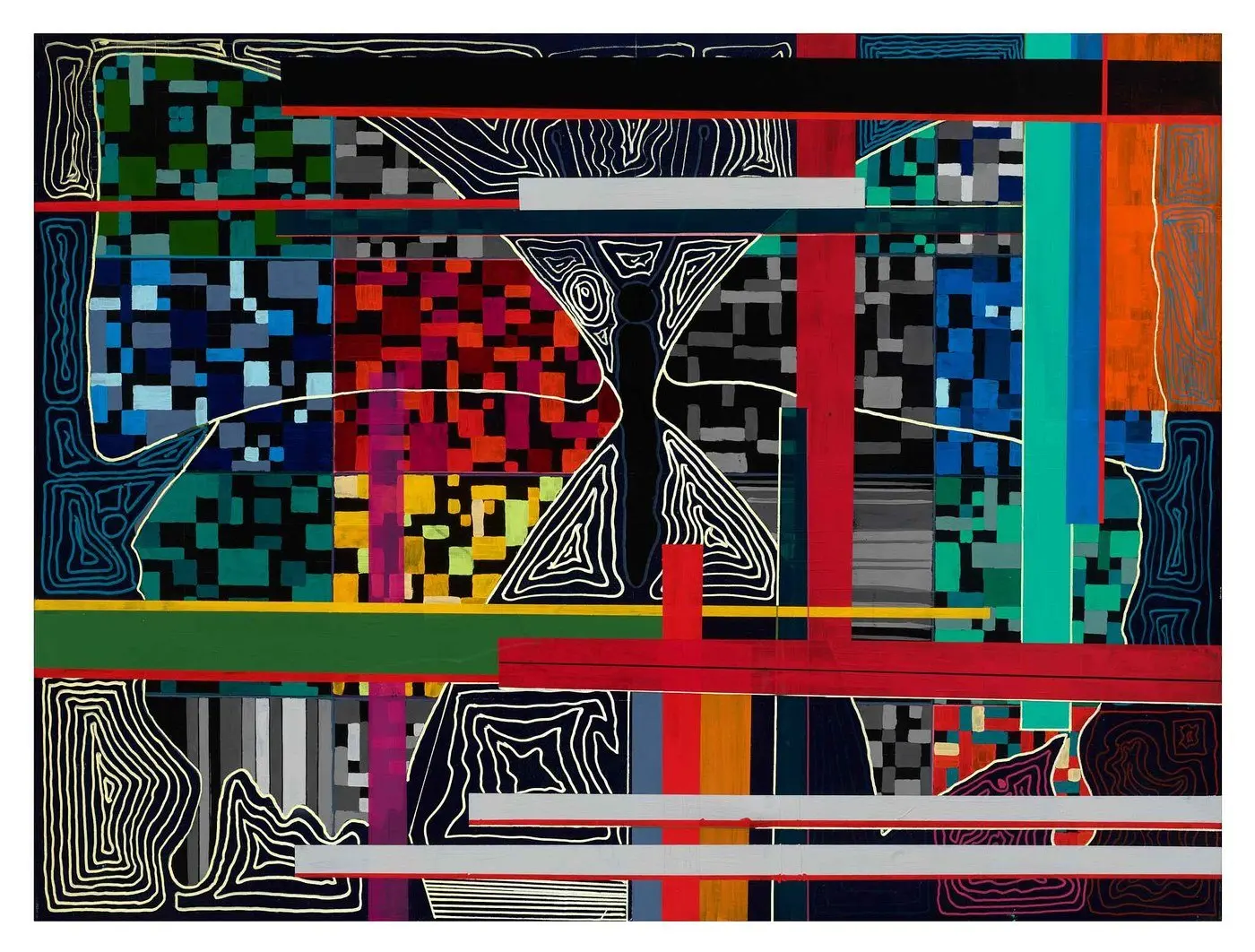 City of Tiny Suns — Wonder series, acrylic on canvas by Pedram Bohluli